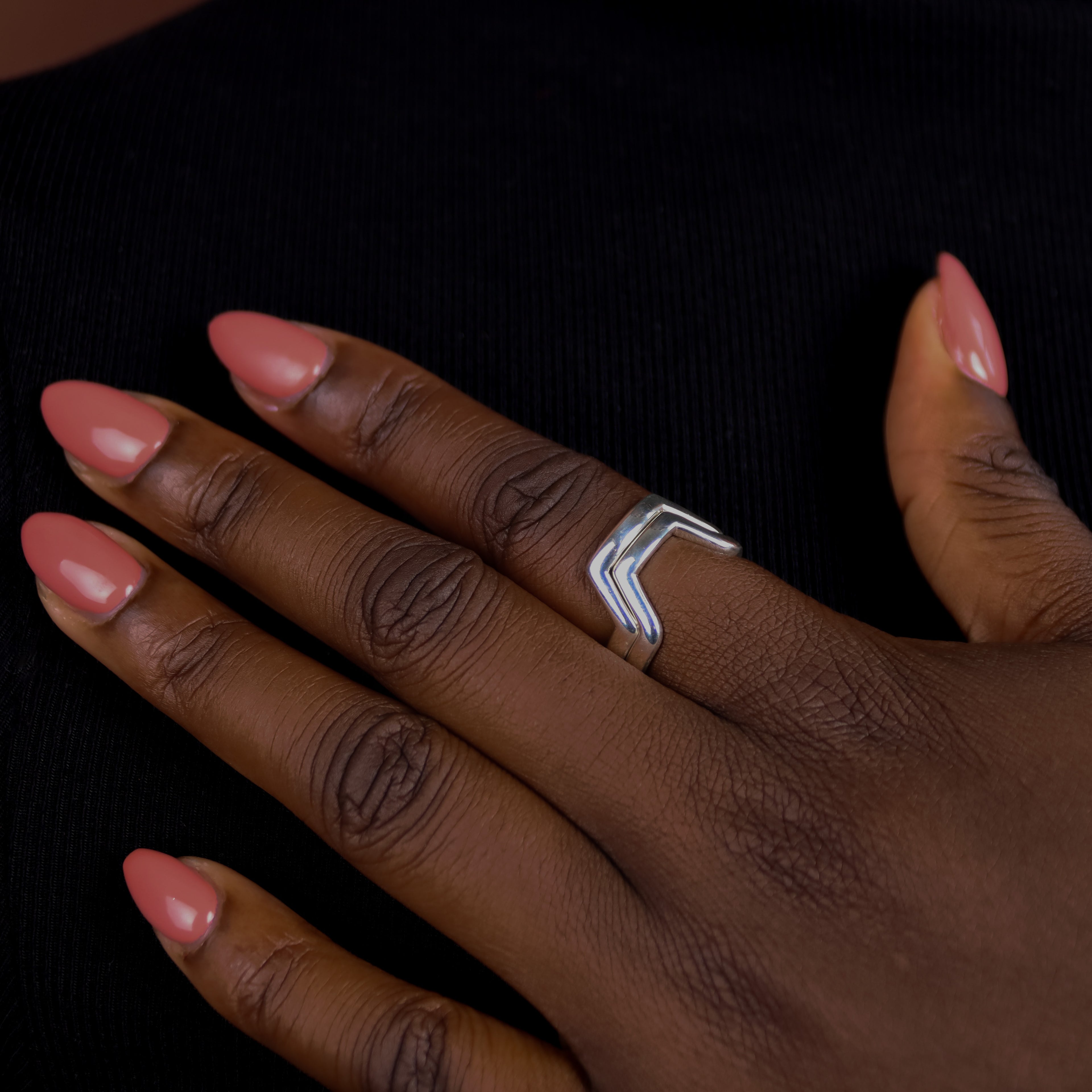 The Arc Ring Duo in Sterling Silver